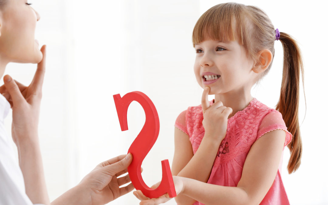 Cute Little Girl At Speech Therapist Office