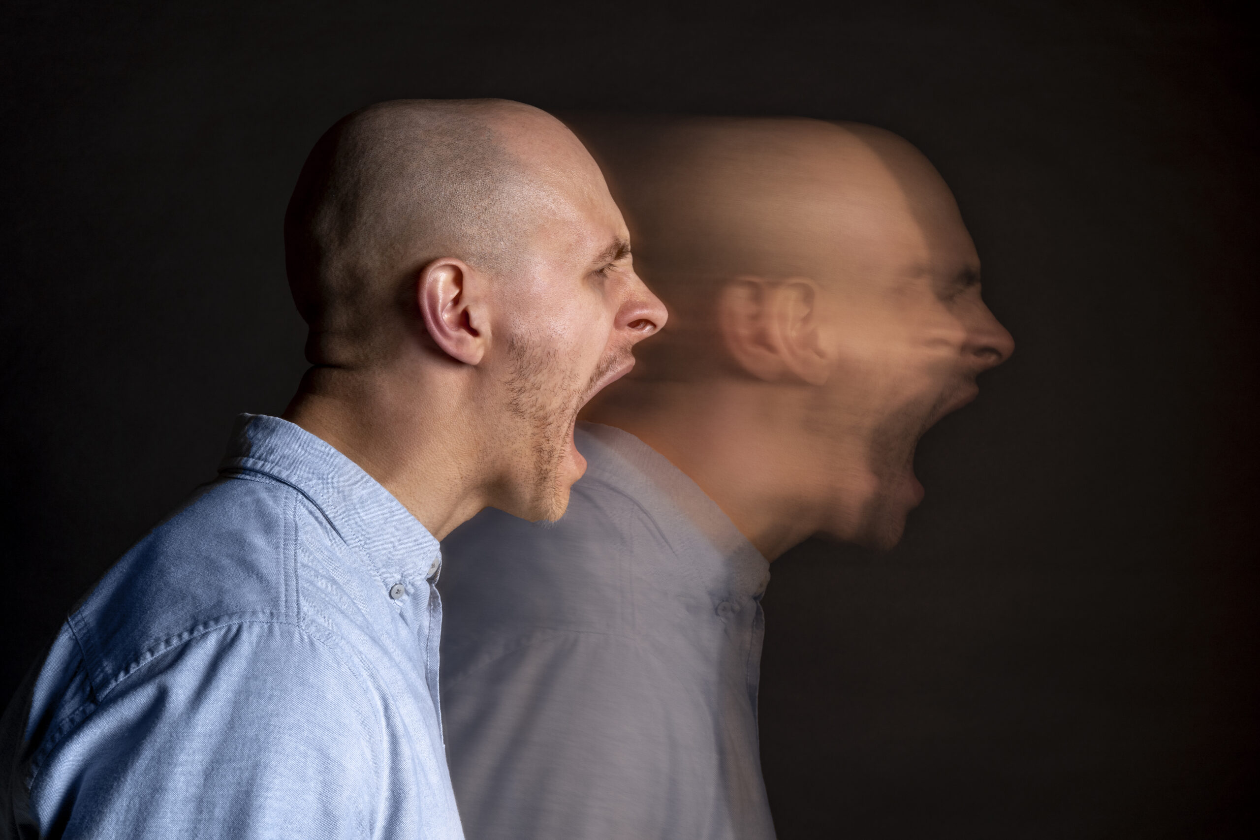 Man Suffering From Schizophrenia, multiple personality disorder